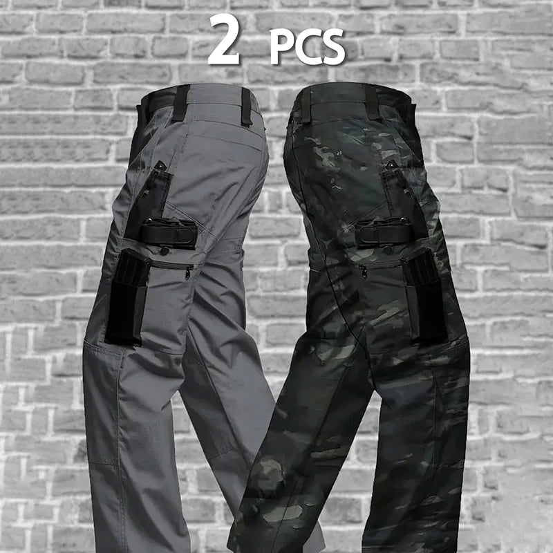 2Pcs Men's Tactical Cargo Pants