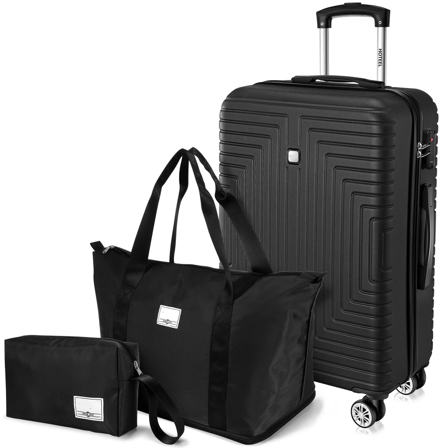 3pcs Luggage Set Hard Shell Suitcase with Carry-On Bag