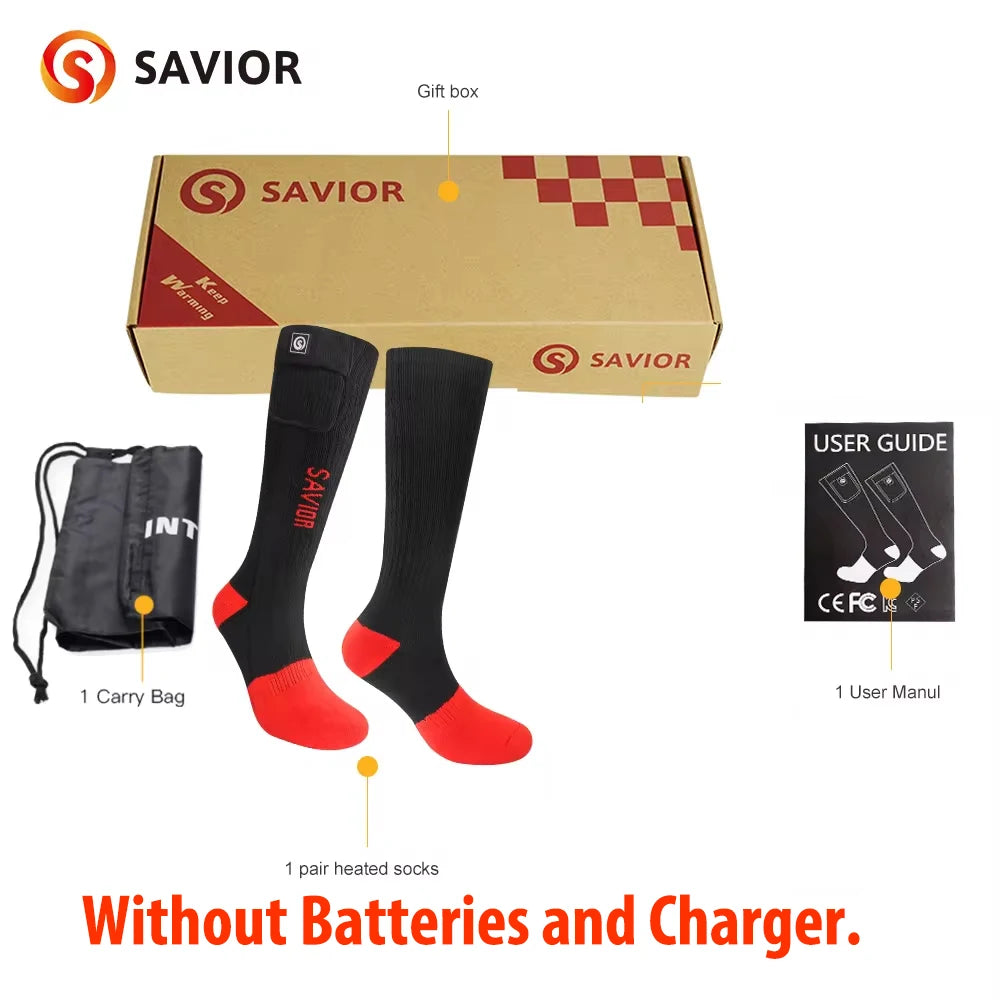 Savior Heated Socks 100% Pure Cotton