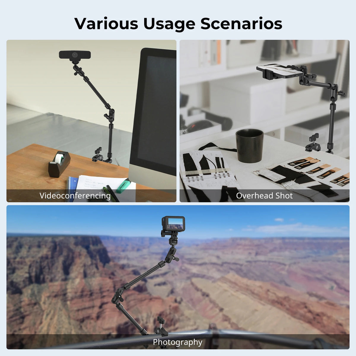 SmallRig Desktop Shooting Magic Arm with Crab Clamp Kit