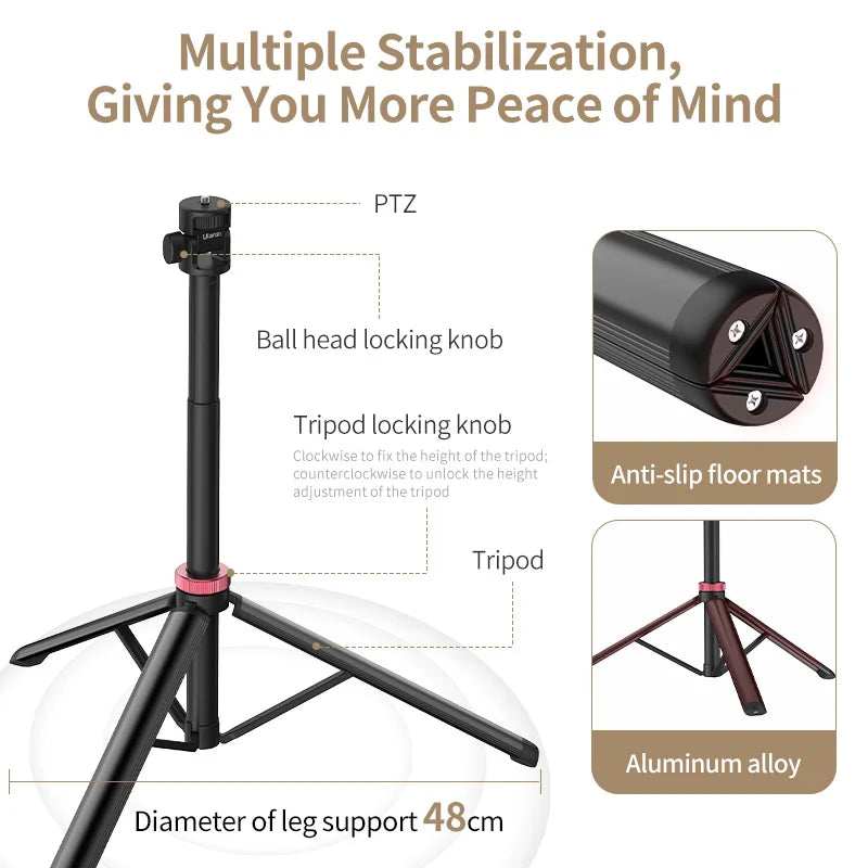 Ulanzi MT-79 Extendable Tripod with 1/4'' Screw for DSLR Camera Smartphone