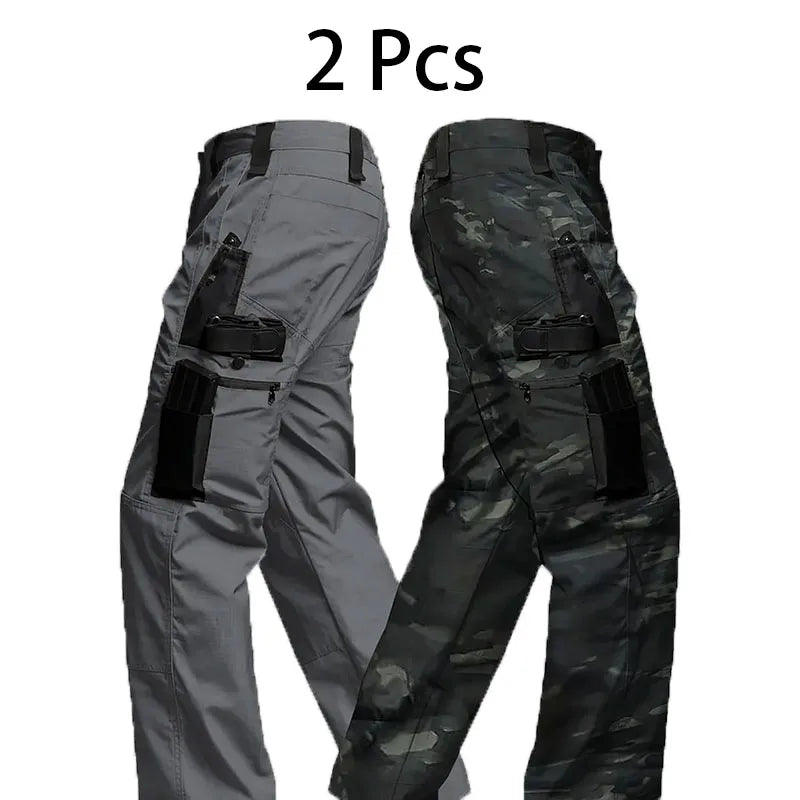 2Pcs Men's Tactical Cargo Pants
