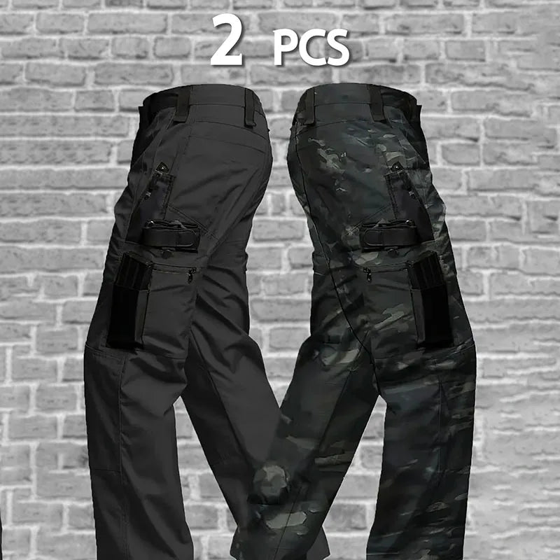 2Pcs Men's Tactical Cargo Pants