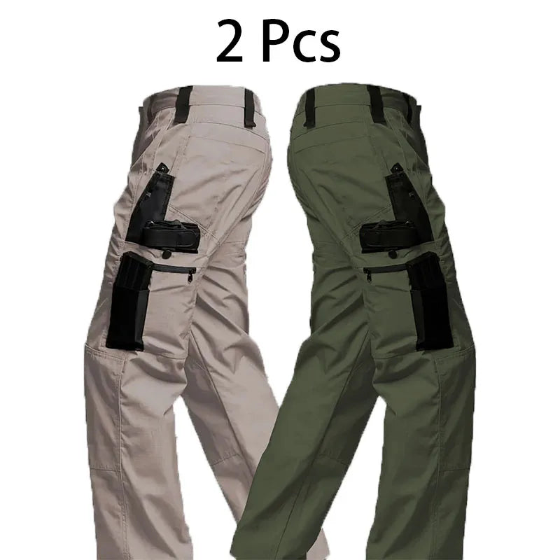 2Pcs Men's Tactical Cargo Pants