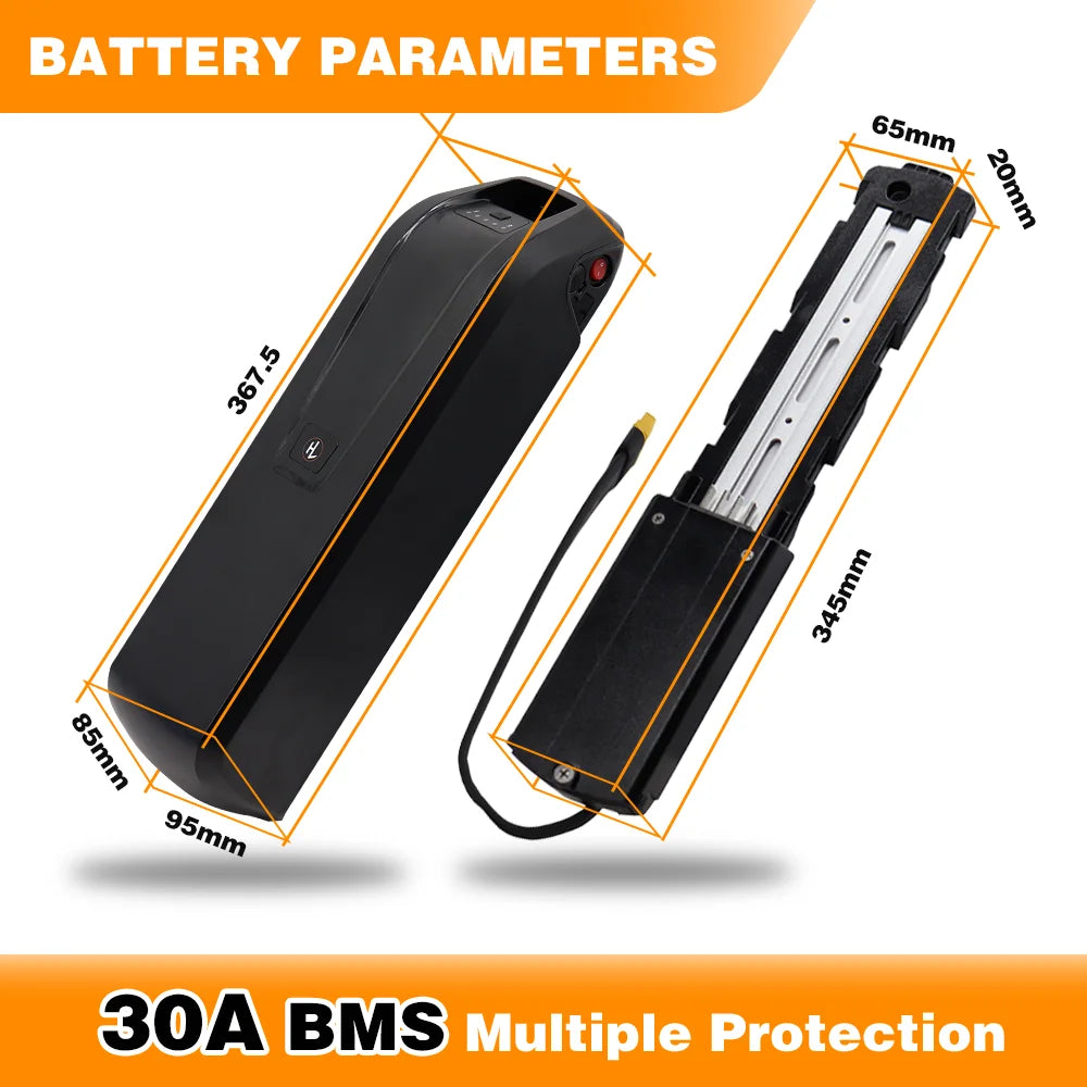 Hailong Li-ion EBike Battery for 1000W 750W 500W Motor