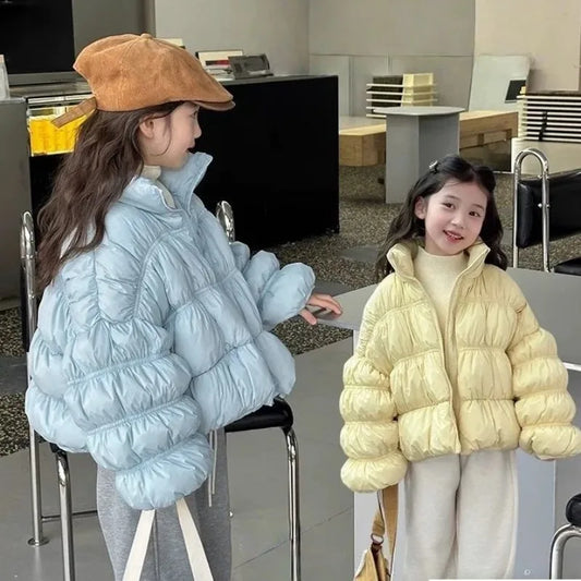2025 Girls' Down Jacket with Bread-Style Design