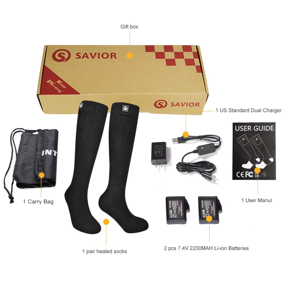 SAVIOR Heated Thermal Socks