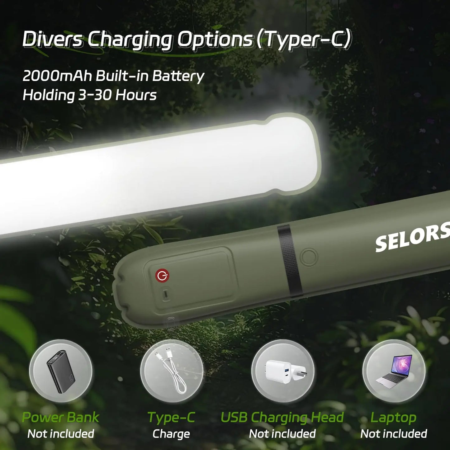 SELORSS Rechargeable Portable Camping Light
