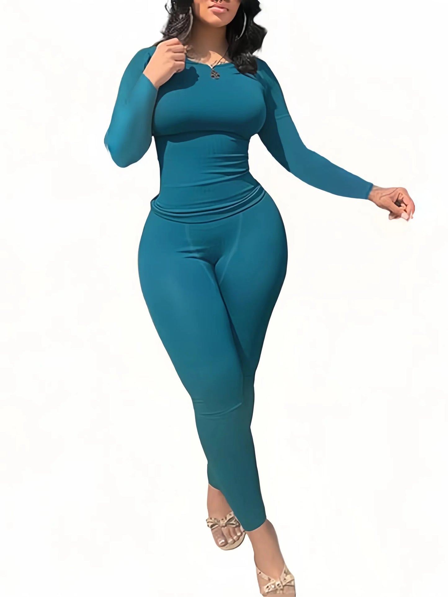 Women Clothing Long sleeves  and Leggings Set
