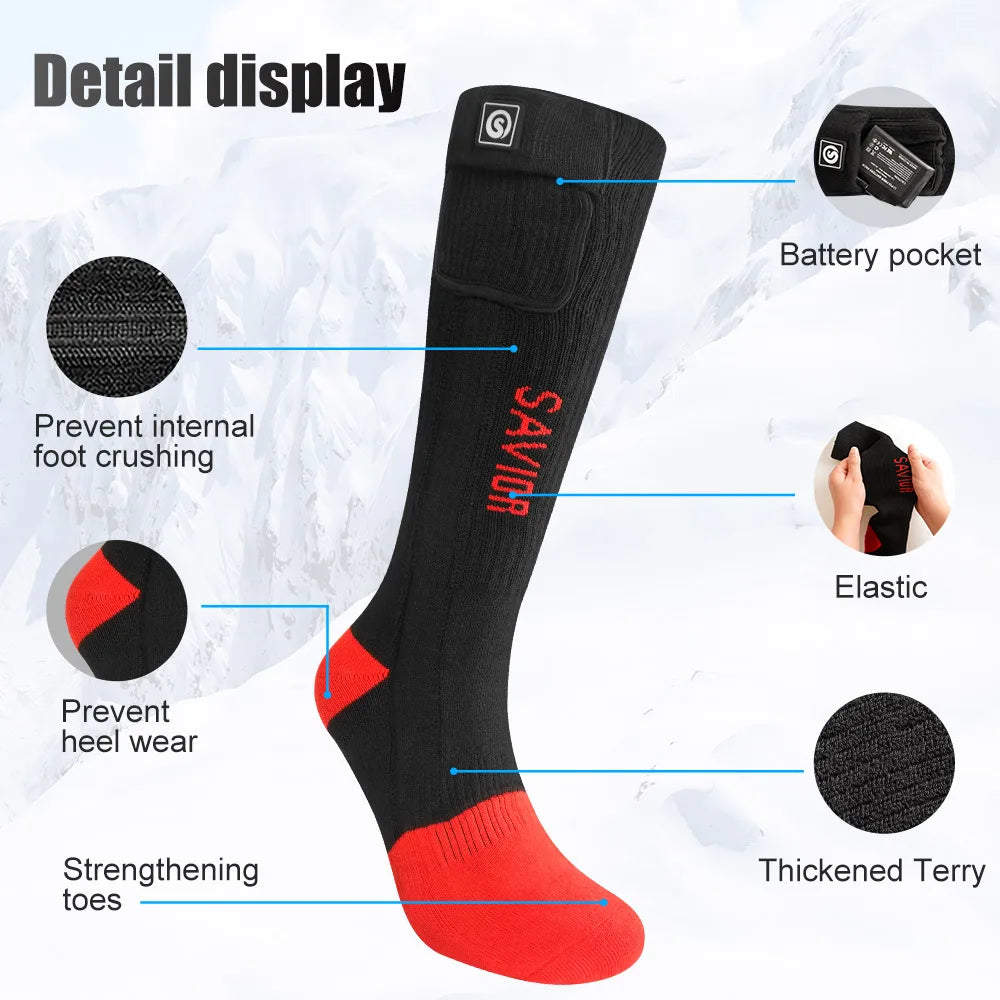 Savior Heated Socks 100% Pure Cotton