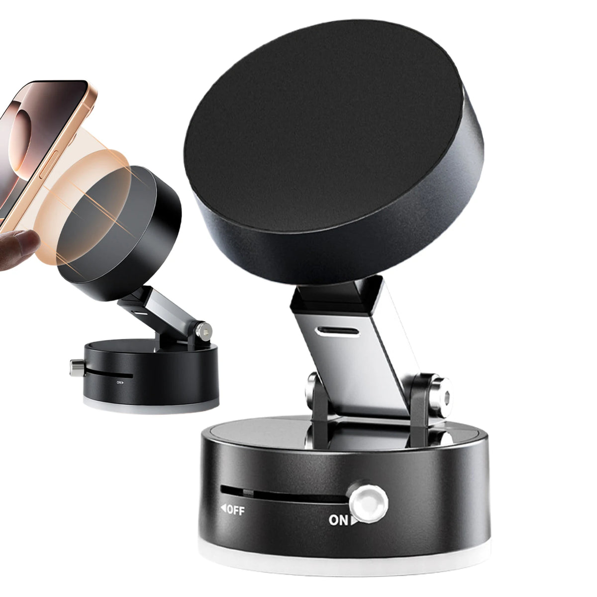 Vacuum Suction Cup Magnetic Car Phone Holder
