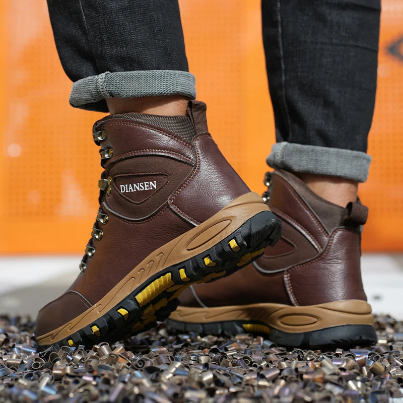 Waterproof Leather Indestructible Men's Work Safety Boots