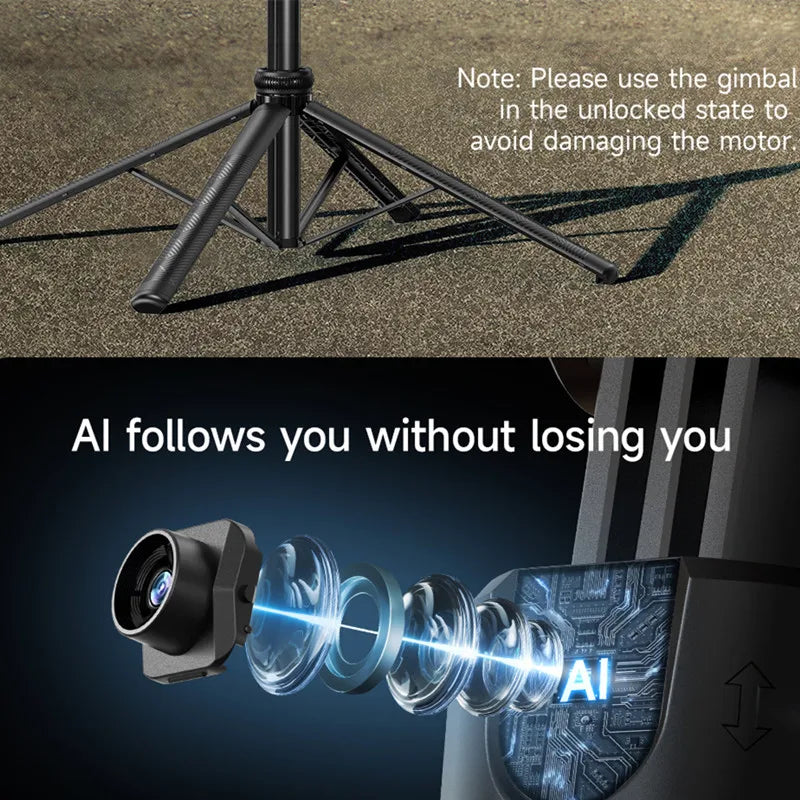 FGCLSY 5 in 1 Selfie Tripod Gimbal Stabilizer for Cell Phone