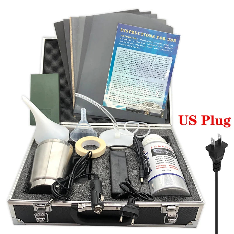 Car Headlight Polish Restoration Kit