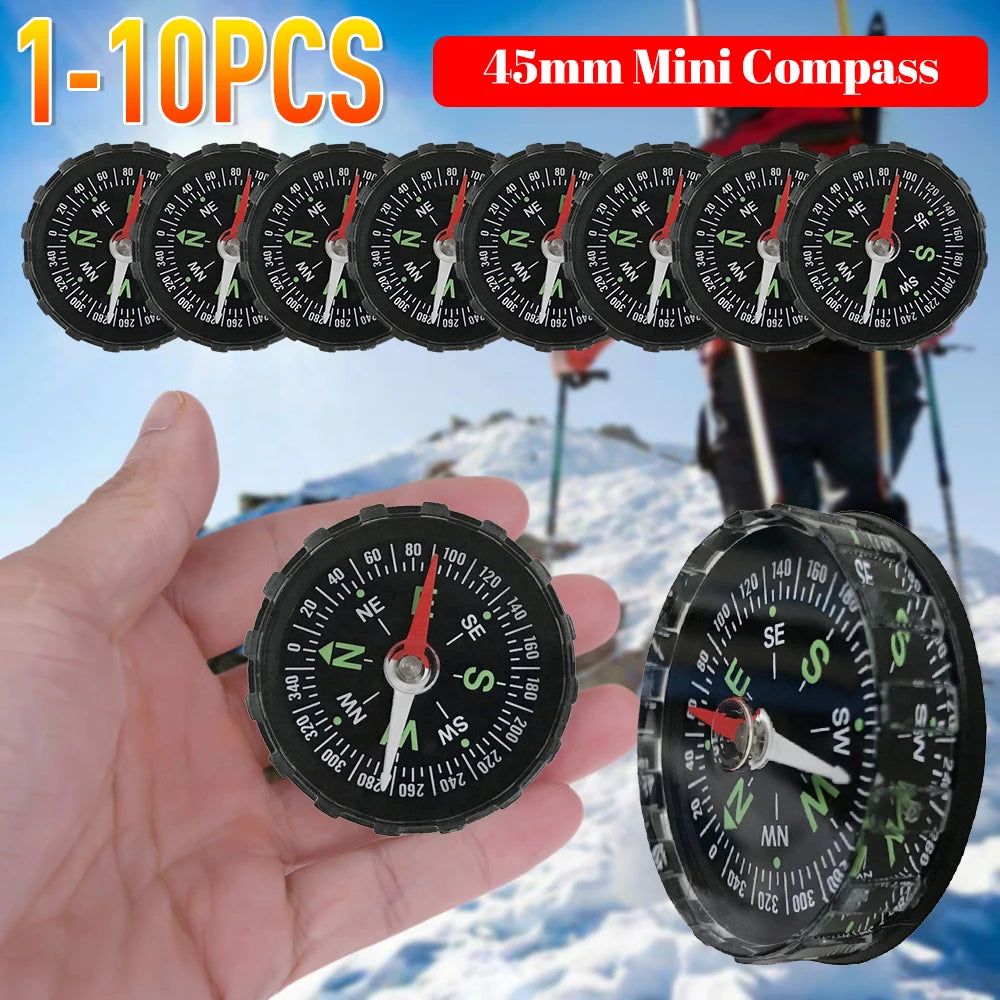 10-1PCS Mini Compass 45MM Portable Handheld Compass