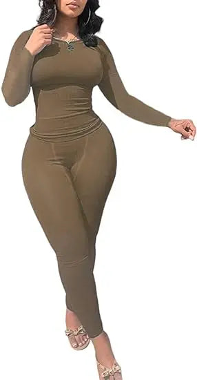 Women Clothing Long sleeves  and Leggings Set