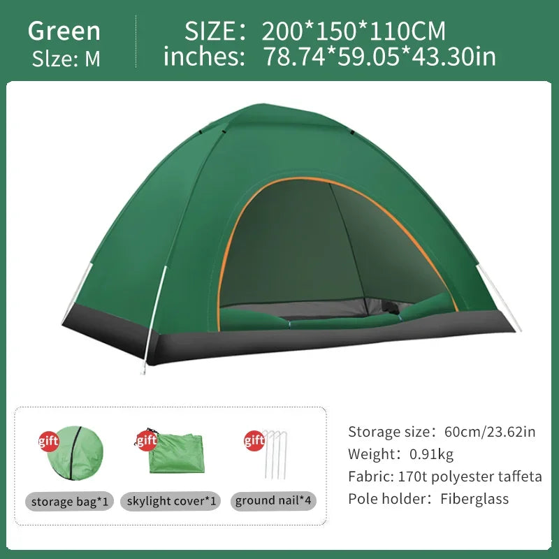 2-3 Person Outdoor Pop-Up Tent Waterproof