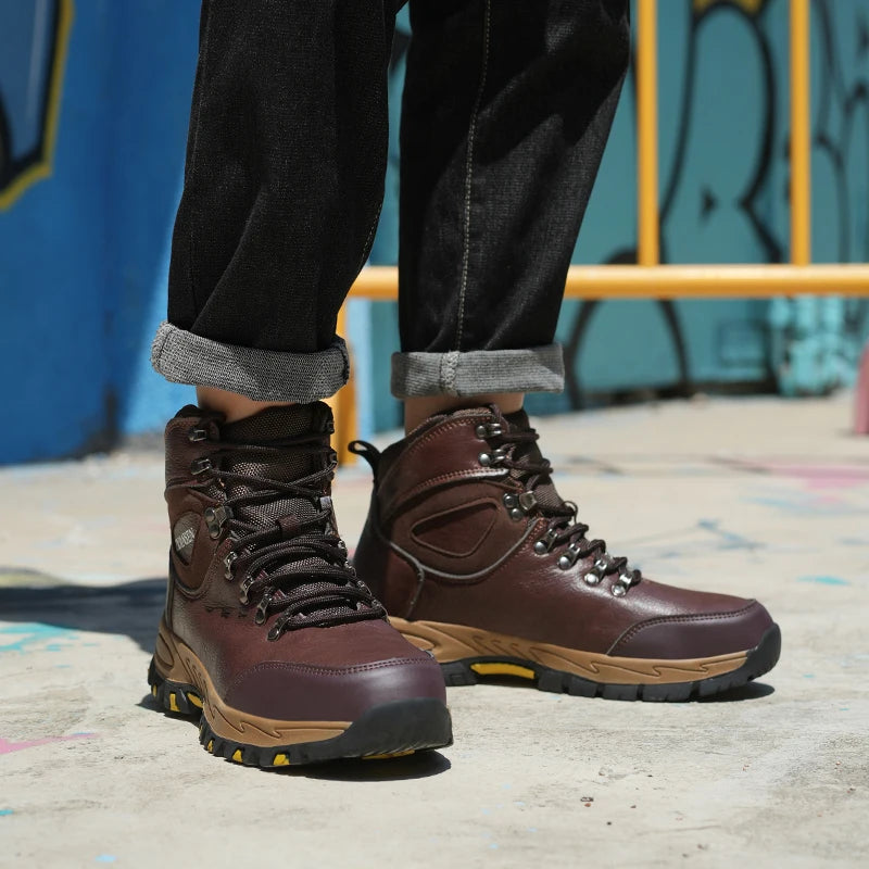 Waterproof Leather Indestructible Men's Work Safety Boots