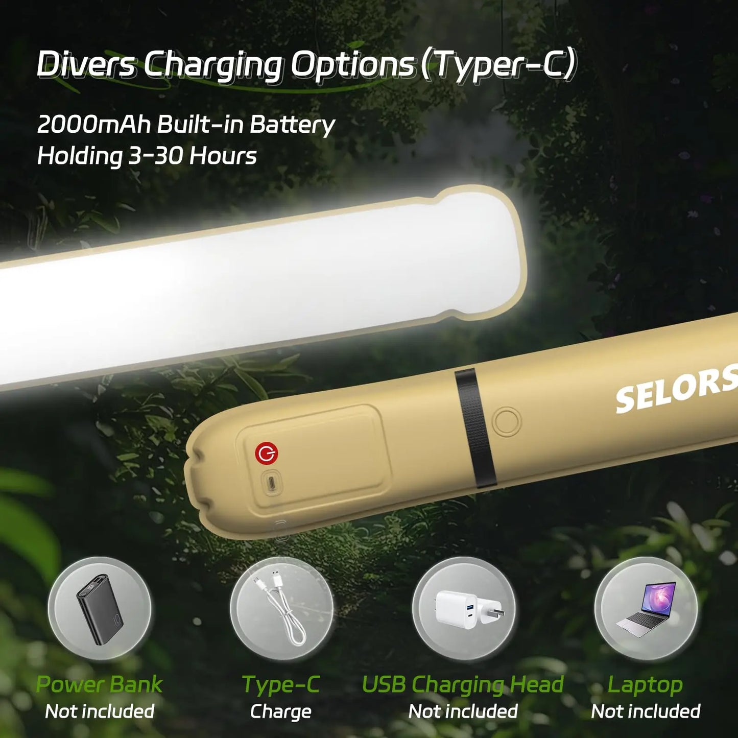 SELORSS Rechargeable Portable Camping Light