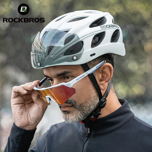 ROCKBROS Cycling Helmet Lightweight With Goggles Men Women