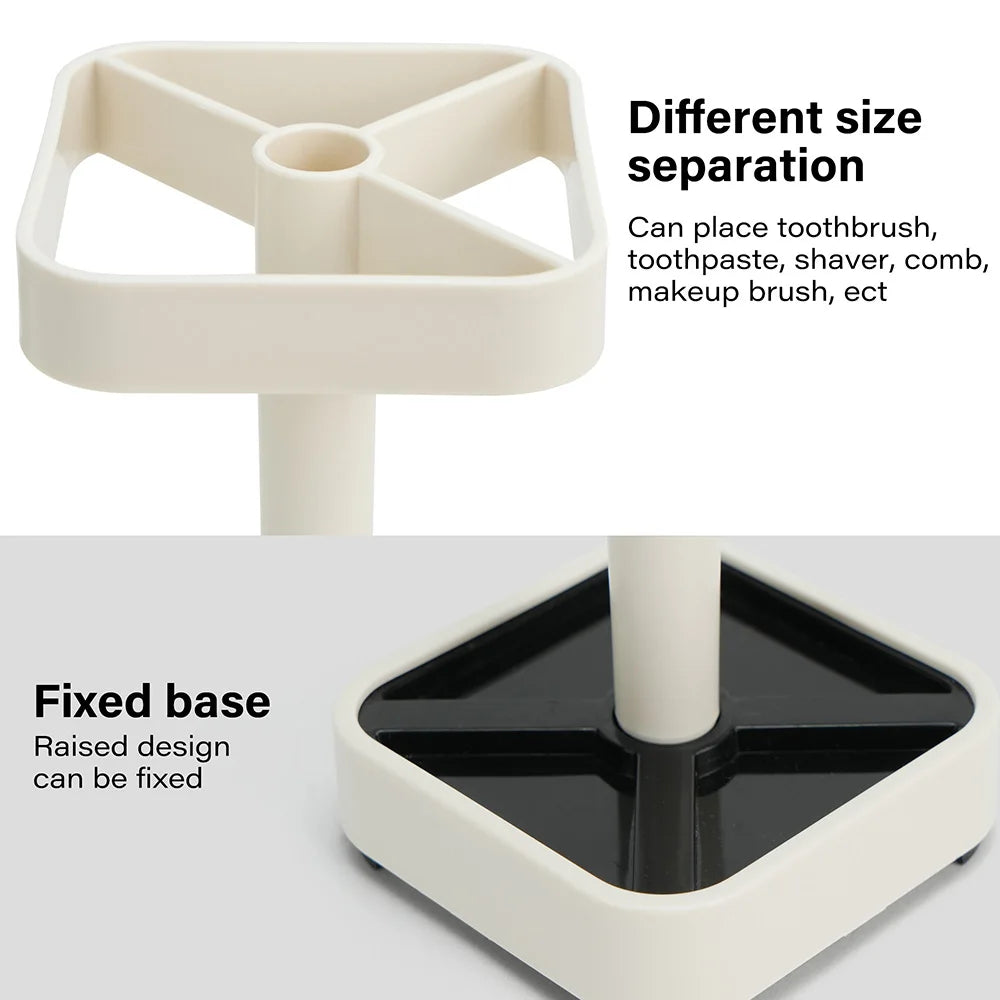 Toothbrush Holder With Cup/Cover, Compatible With Conventional Toothbrushes