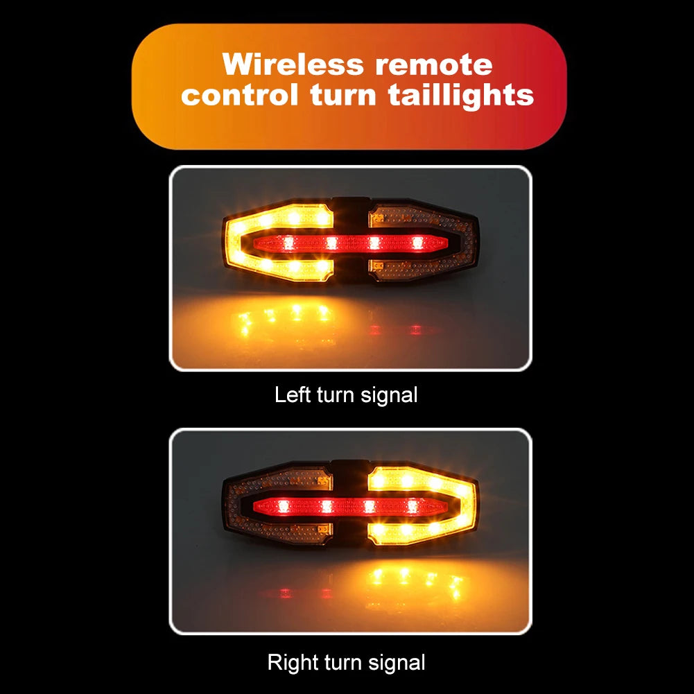Rechargeable Bike Tail Light with Turn Signals