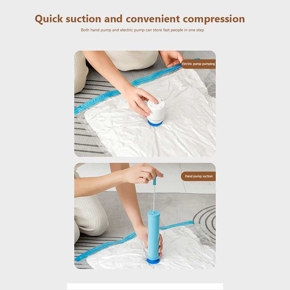 Folding Compressed Organizer Reusable Vacuum Storage Bags