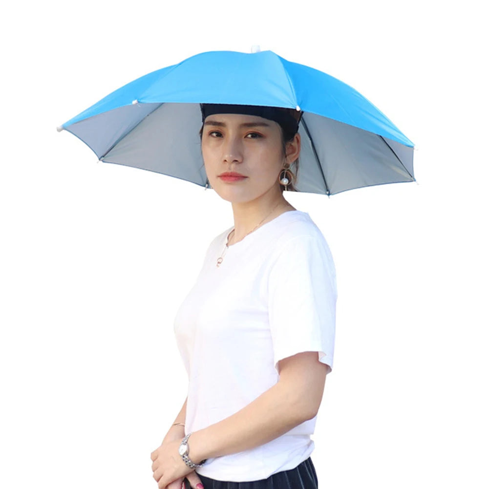 Outdoor Portable Rain Umbrella Hat Foldable