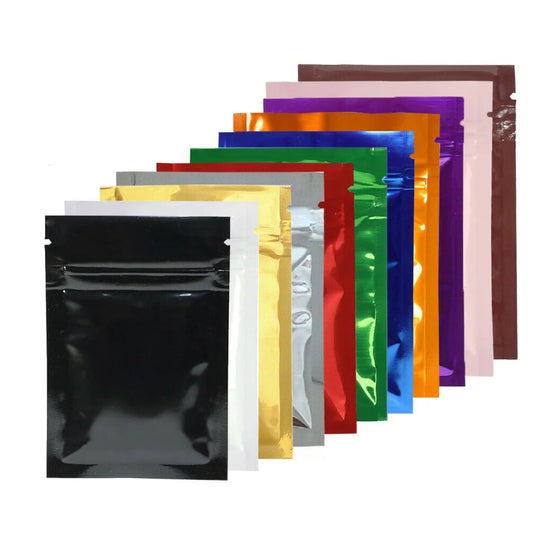 Flat Aluminum Foil Mylar Ziplock Pouches