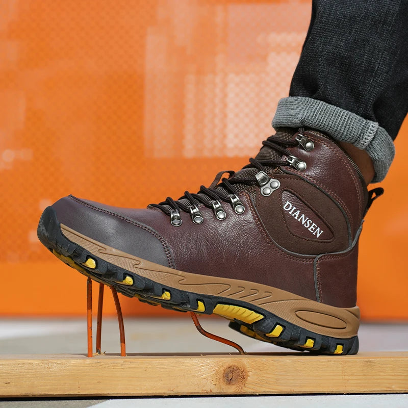 Waterproof Leather Indestructible Men's Work Safety Boots