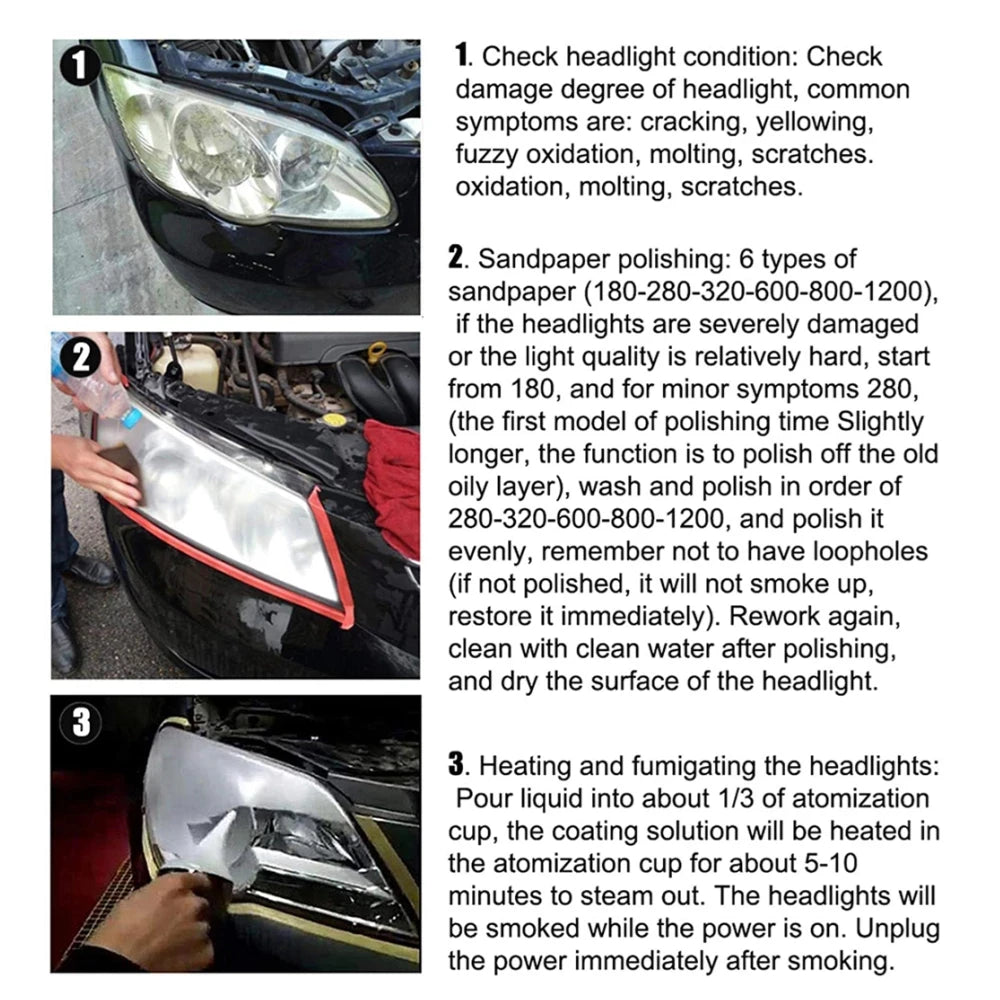 Headlight Polishing Set Renovation Kit