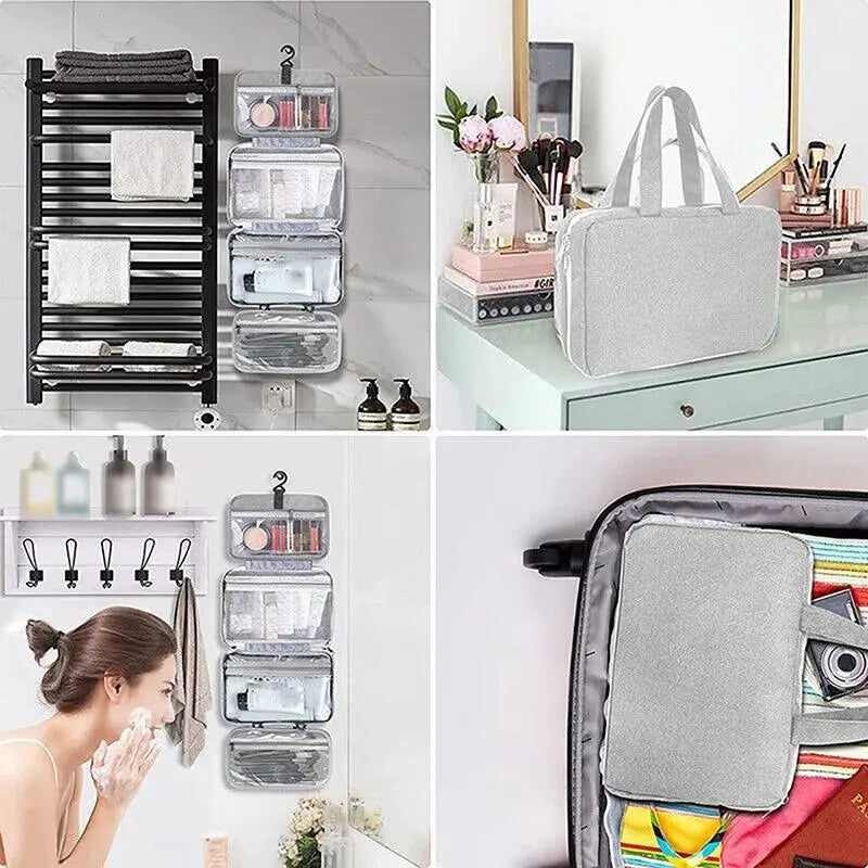 Travel Waterproof Folding Dry and Wet Separation Toiletry Bag