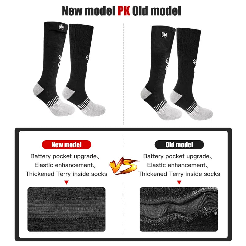 SNOW DEER-Rechargeable Electric Heated Socks for Men and Women