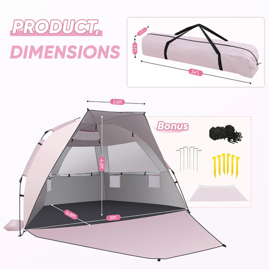 Beach Tent Sun Shelter Pop up Beach Tent Canopy