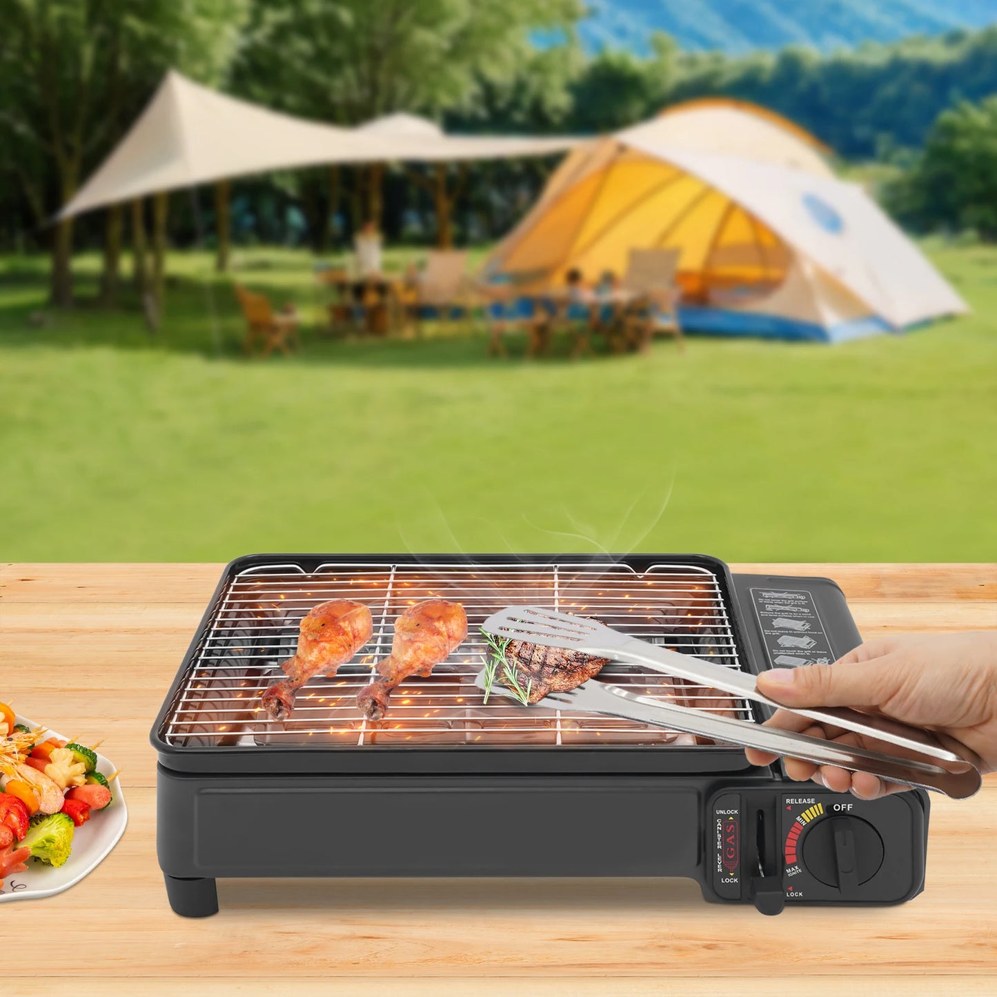 Portable LPG/Butane Gas Grill Stove