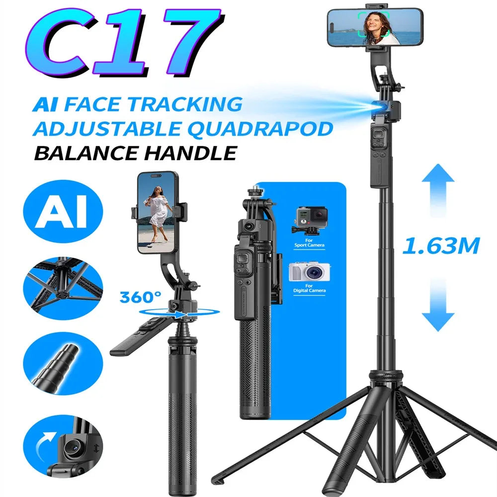 FGCLSY 5 in 1 Selfie Tripod Gimbal Stabilizer for Cell Phone
