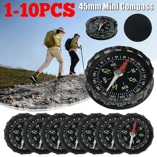 10-1PCS Mini Compass 45MM Portable Handheld Compass